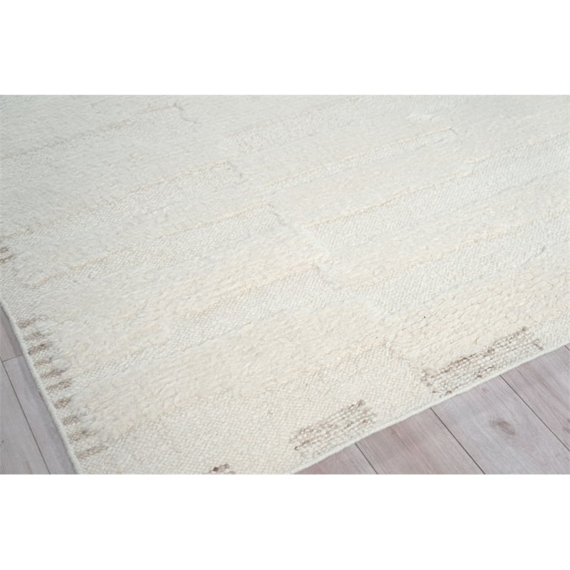 Cozi Handloomed New Zealand Wool Ivory/Beige 9'x12' Area Rug