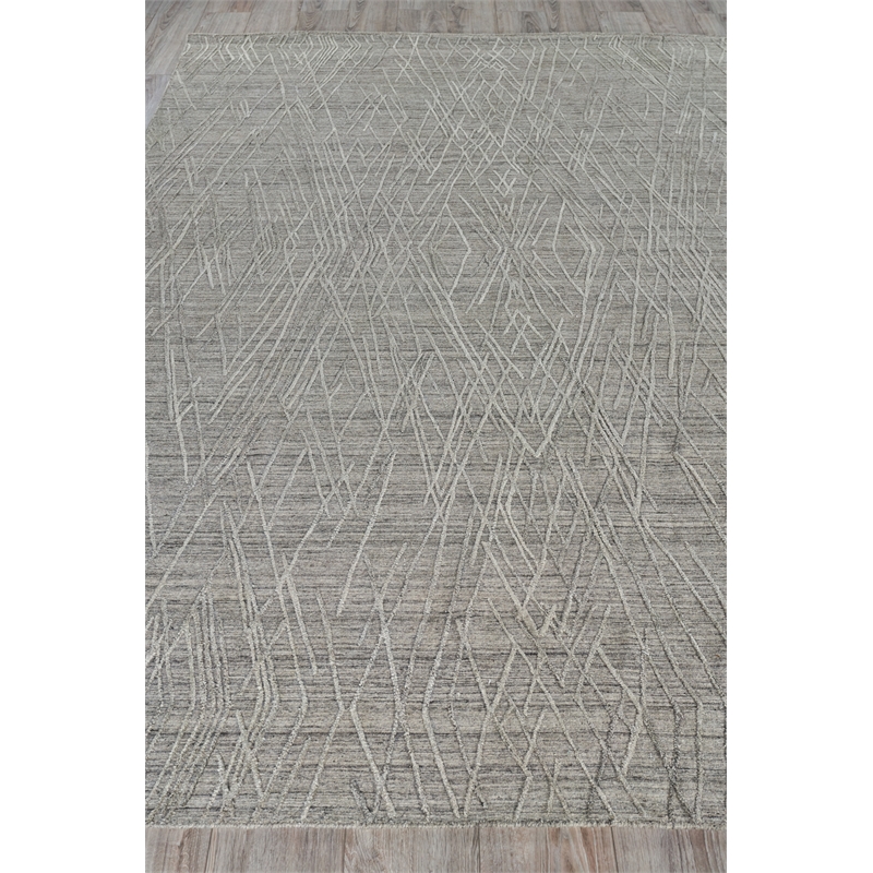 Crescendo Handloomed Bamboo Silk Beige 8'x10' Area Rug