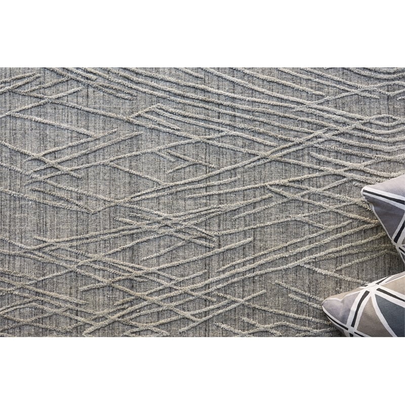 Crescendo Handloomed Bamboo Silk Beige 8'x10' Area Rug