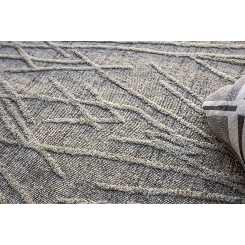 Crescendo Handloomed Bamboo Silk Beige 8'x10' Area Rug