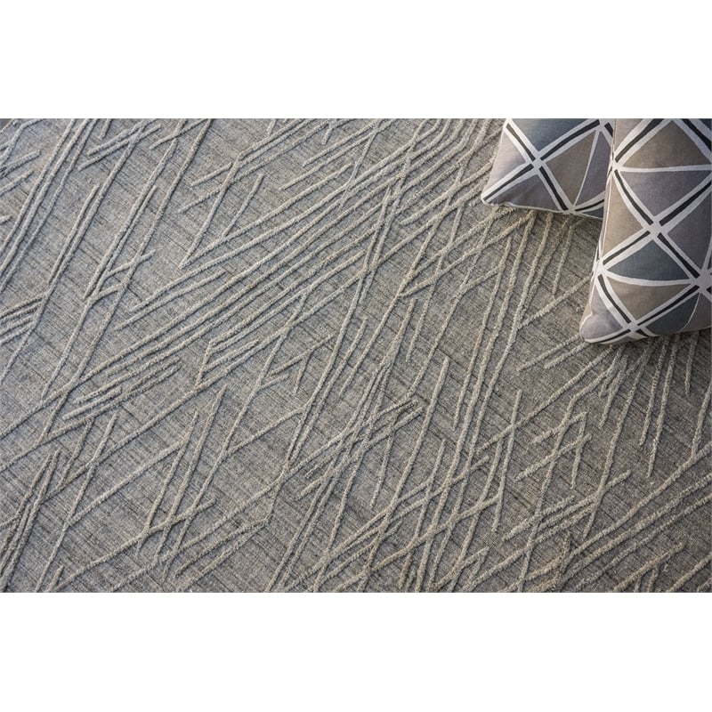 Crescendo Handloomed Bamboo Silk Beige 9'x12' Area Rug