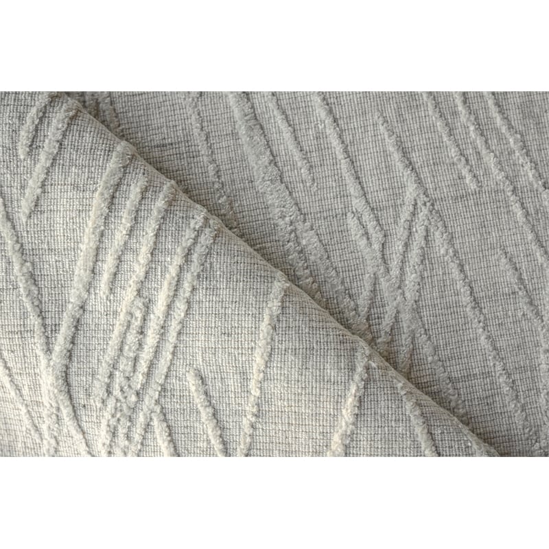Crescendo Handloomed Bamboo Silk White 9'x12' Area Rug