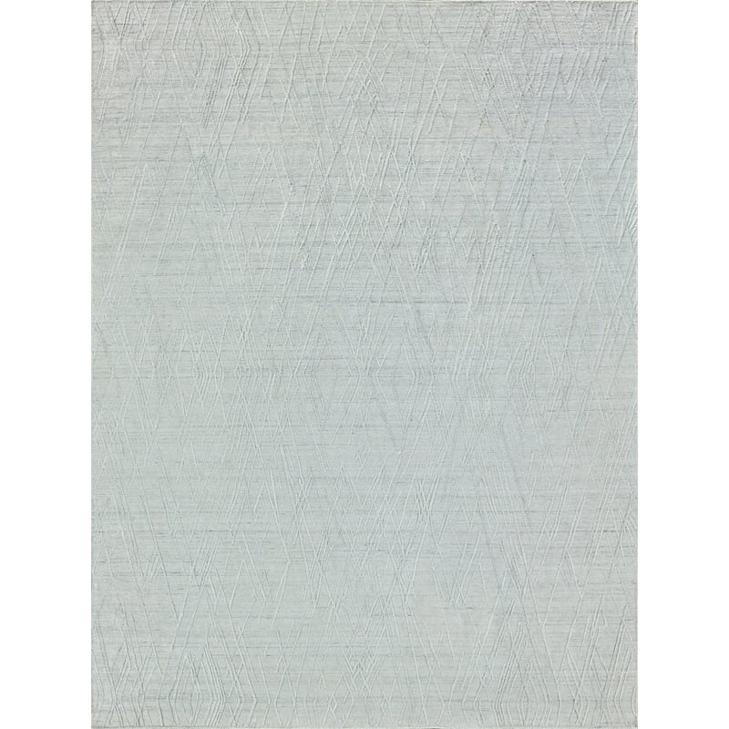 Crescendo Handloomed Bamboo Silk White 9'x12' Area Rug