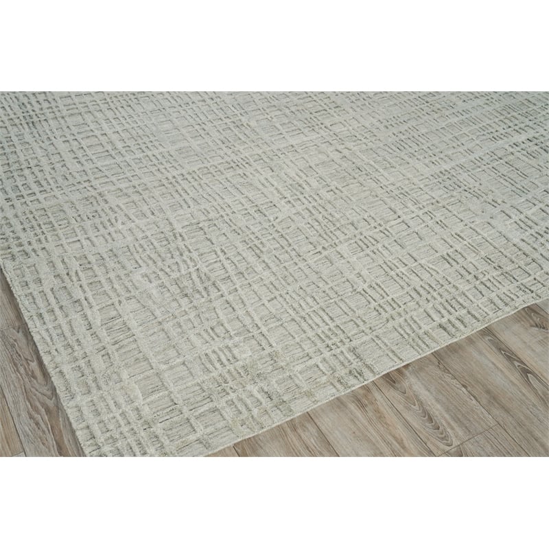 Crescendo Handloomed Bamboo Silk Beige 4'x5' Area Rug