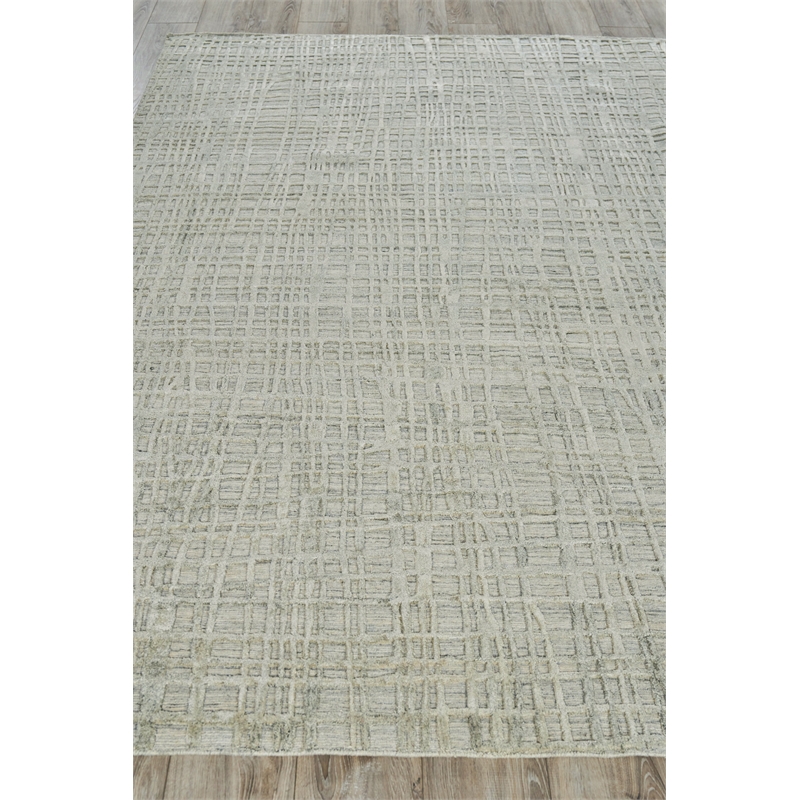 Crescendo Handloomed Bamboo Silk Beige 6'x9' Area Rug