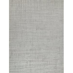 Crescendo Handloomed Bamboo Silk Silver 10'x14' Area Rug