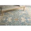 Claremont Oushak Hand-Tufted New Zealand Wool Ivory/Light Blue 14'x18' Area Rug
