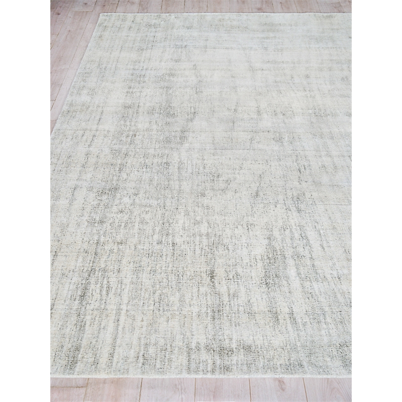 Cloud Handloomed Wool/Bamboo Silk Ivory/Silver 12'x15' Area Rug