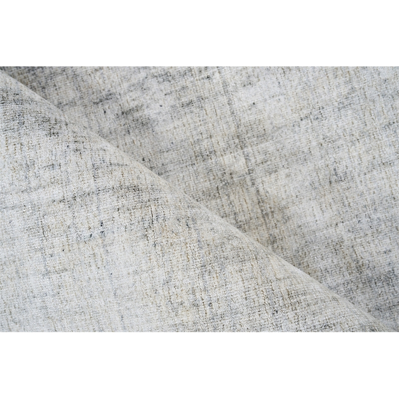 Cloud Handloomed Wool/Bamboo Silk Ivory/Silver 12'x15' Area Rug