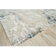 Cosmo Hand-Knotted Wool/Bamboo Silk Silver/Blue/Ivory 14'x18' Area Rug