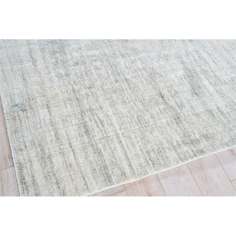 Cloud Handloomed Wool/Bamboo Silk Ivory/Silver 4'x6' Area Rug