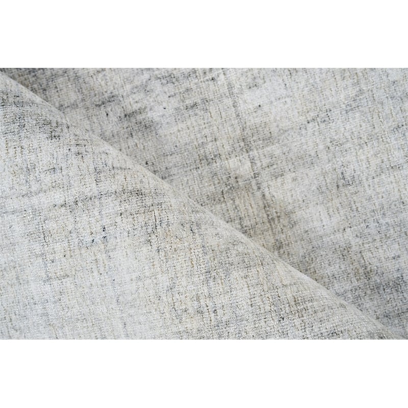 Cloud Handloomed Wool/Bamboo Silk Ivory/Silver 4'x6' Area Rug