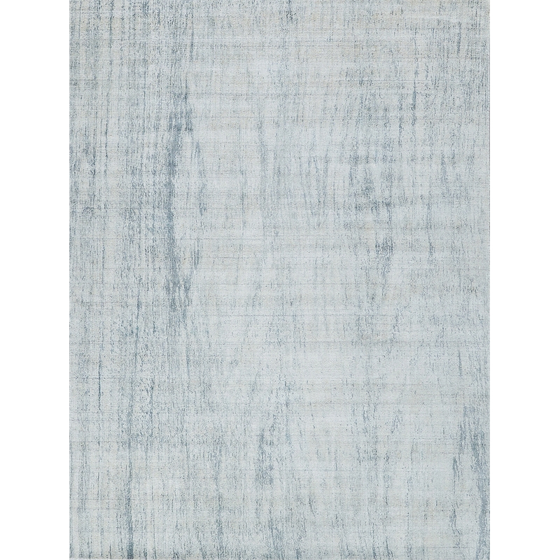 Cloud Handloomed Wool/Bamboo Silk Ivory/Blue 8'x10' Area Rug