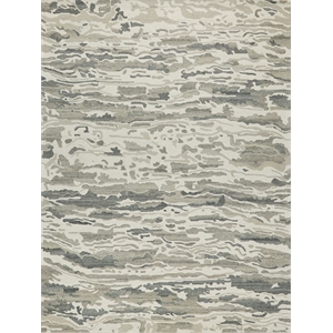 Cortero Hand-Tufted New Zealand Wool Gray/Ivory 6'x9' Area Rug