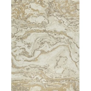 Cortero Hand-Tufted New Zealand Wool Gold/Ivory 4'x6' Area Rug