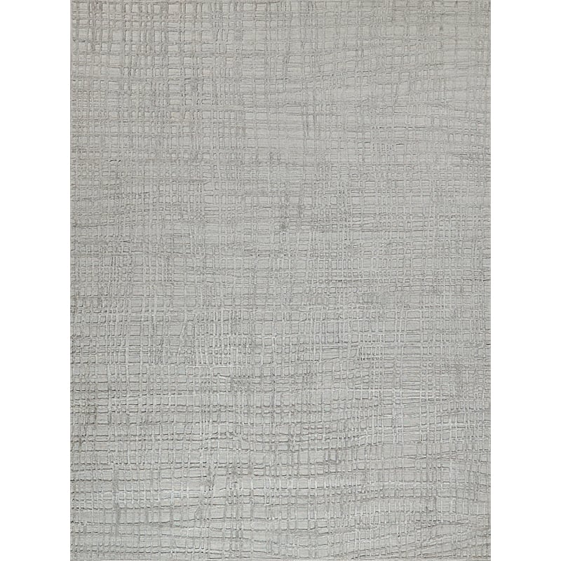 Crescendo Handloomed Bamboo Silk Silver 6'x9' Area Rug