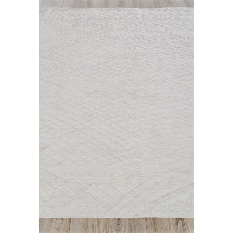 Crescendo Handloomed Bamboo Silk White 14'x18' Area Rug