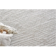 Crescendo Handloomed Bamboo Silk White 4'x6' Area Rug