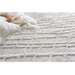Crescendo Handloomed Bamboo Silk White 4'x6' Area Rug