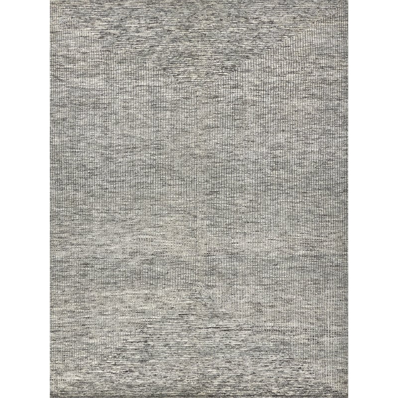 Crescent Hand-Knotted New Zealand Wool Gray 9'x12' Area Rug