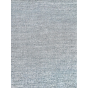 Crush Hand-Knotted Bamboo Silk Aqua/Dark Aqua 8'x10' Area Rug