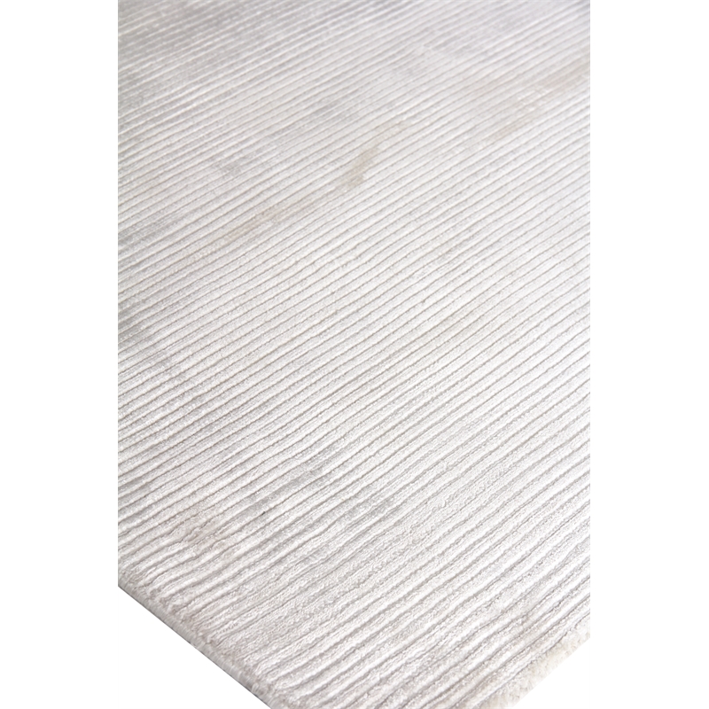 Dove Handloomed Viscose White 9'x12' Area Rug