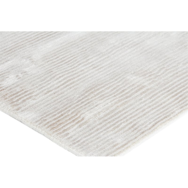 Dove Handloomed Viscose Silver 9'x12' Area Rug