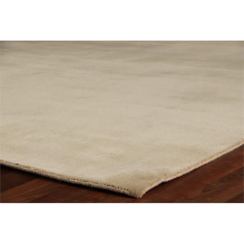 Dove Handloomed Viscose Ivory 4'x6' Area Rug