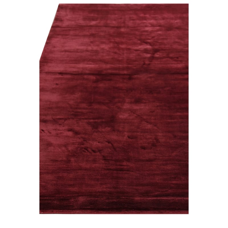 Dove Plain Handloomed Viscose Red 12'x15' Area Rug