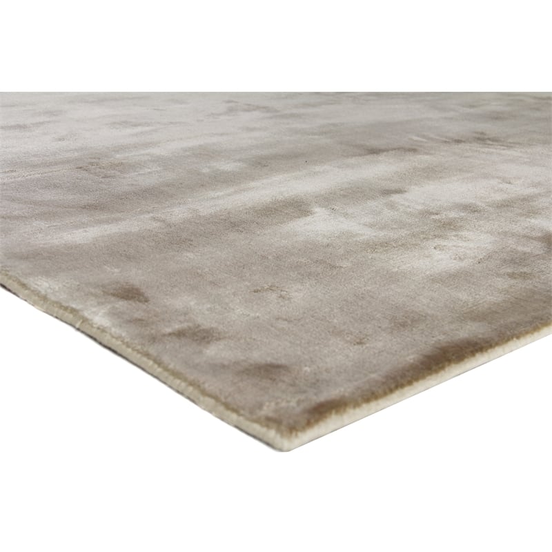 Dove Plain Handloomed Viscose Light Beige 12'x15' Area Rug