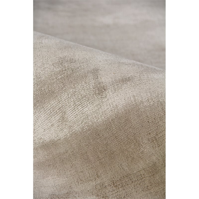 Dove Plain Handloomed Viscose Light Beige 12'x15' Area Rug