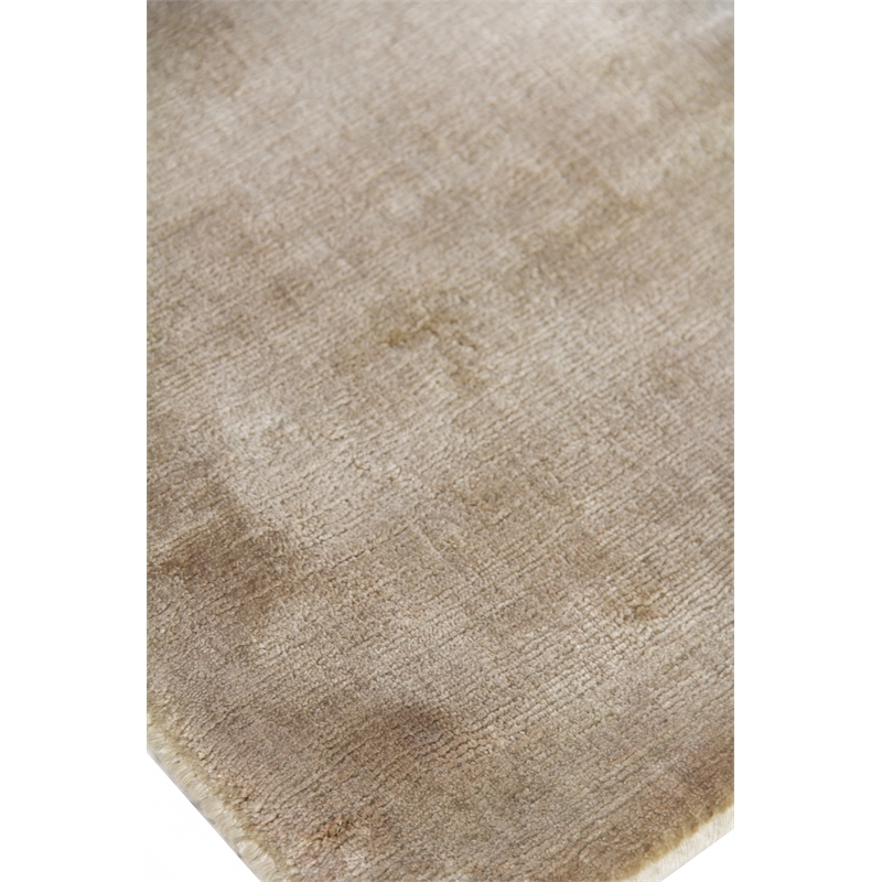 Dove Plain Handloomed Viscose Light Beige 12'x15' Area Rug