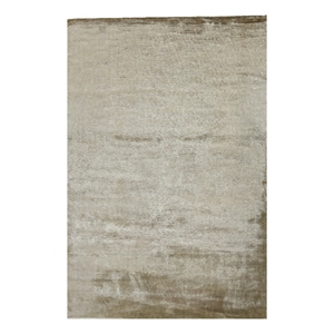 Dove Plain Handloomed Viscose Light Beige 12'x15' Area Rug