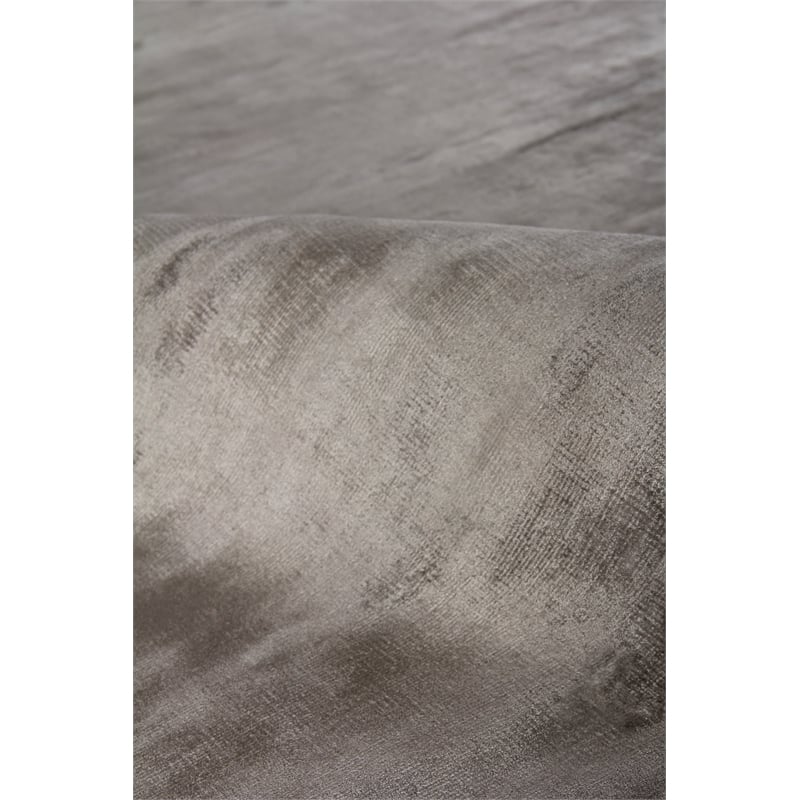 Dove Plain Handloomed Viscose Dark Gray 8'x10' Area Rug