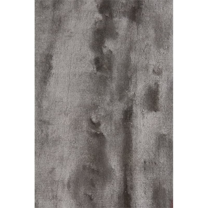 Dove Plain Handloomed Viscose Dark Gray 8'x10' Area Rug
