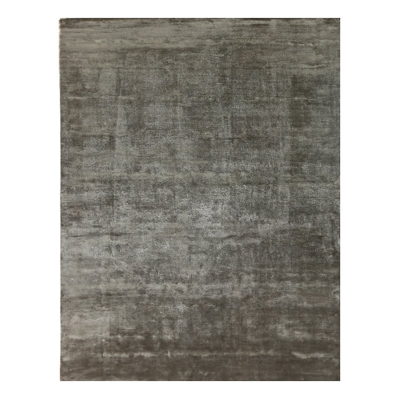 Dove Plain Handloomed Viscose Dark Gray 8'x10' Area Rug
