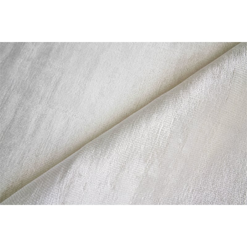 Dove Plain Handloomed Viscose White 4'x6' Area Rug