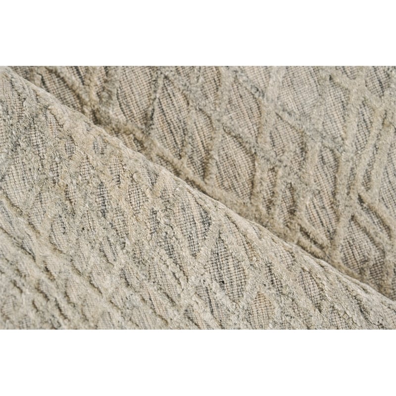 Crescendo Handloomed Bamboo Silk Beige 4'x6' Area Rug
