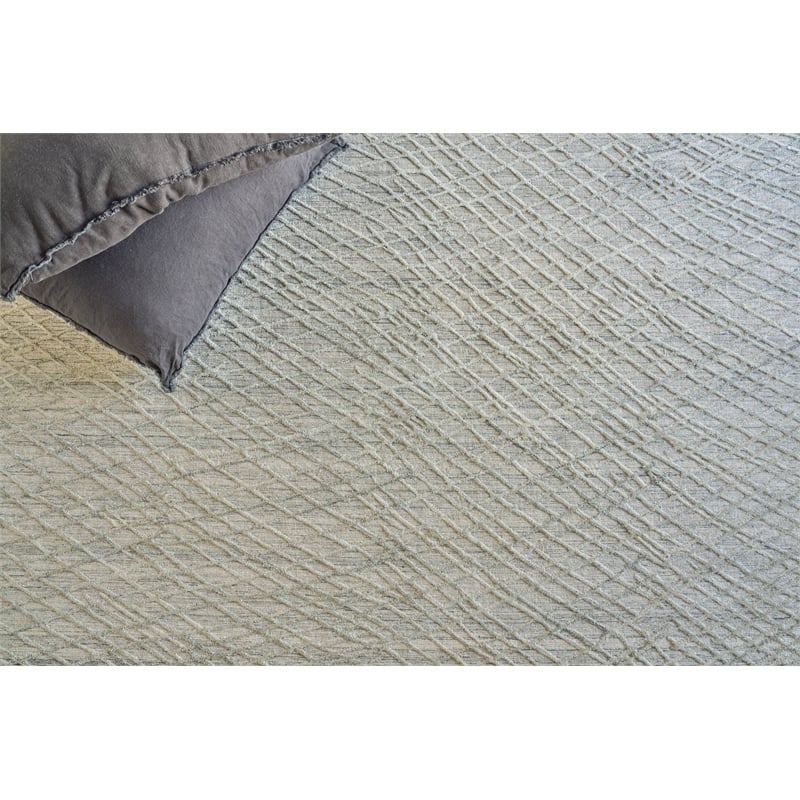 Crescendo Handloomed Bamboo Silk Beige 6'x9' Area Rug
