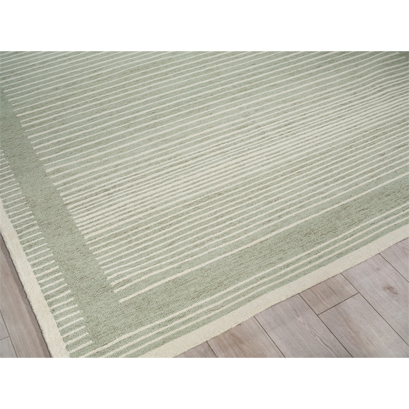 Dusseldorf Hand-Tufted New Zealand Wool Sage Green/Ivory 15'x20' Area Rug