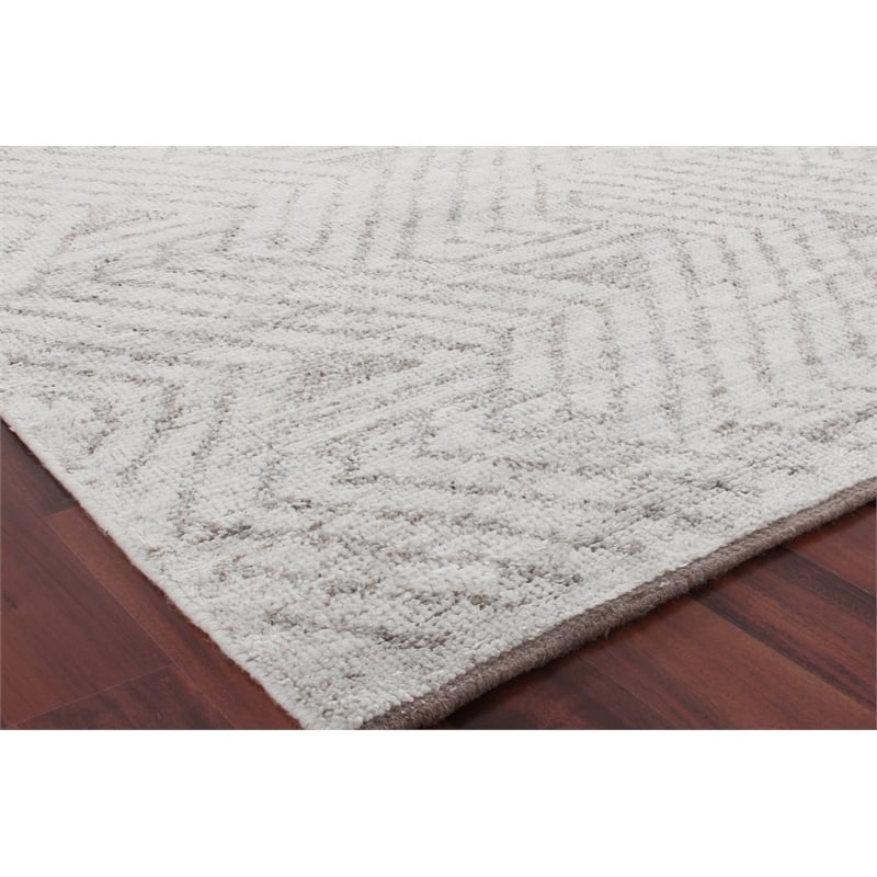 Eaton Hand-Knotted Wool/Bamboo Silk Beige 6'x9' Area Rug