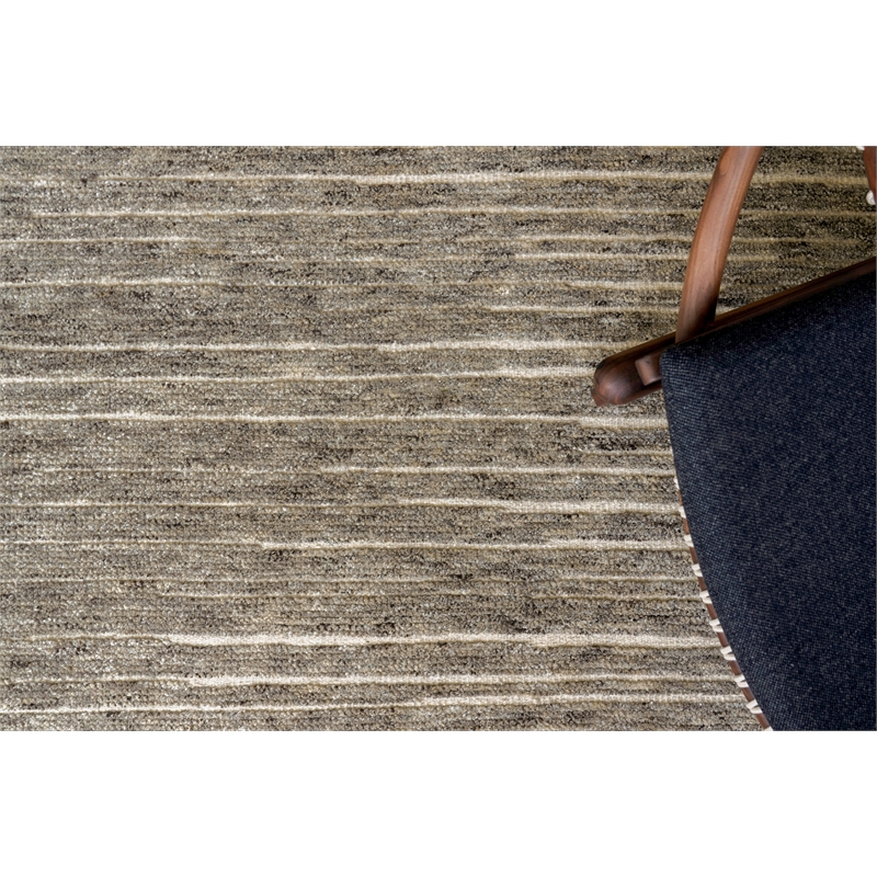 Eaton Hand-Knotted Wool/Bamboo Silk Gray 10'x14' Area Rug