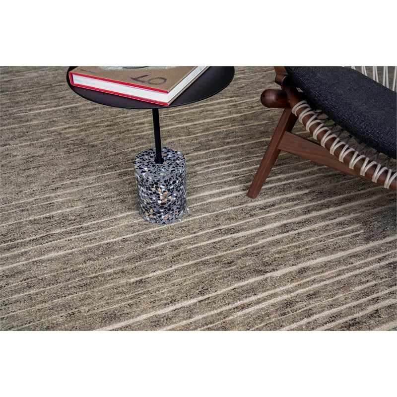 Eaton Hand-Knotted Wool/Bamboo Silk Gray 12'x15' Area Rug