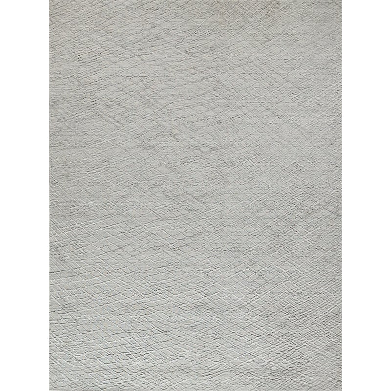 Crescendo Handloomed Bamboo Silk Silver 2'x3' Area Rug