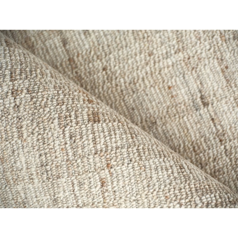 Desi Hand-Knotted Wool Light Beige 6'x9' Area Rug