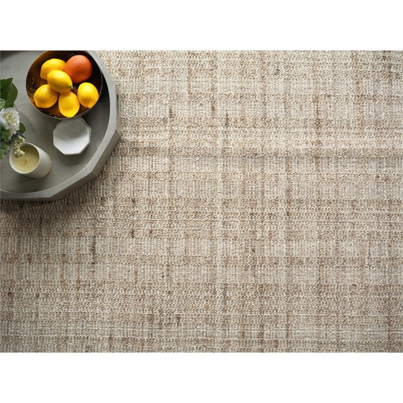 Desi Hand-Knotted Wool Light Beige 6'x9' Area Rug