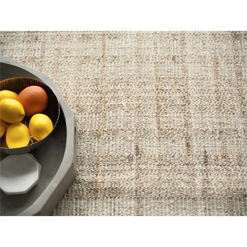 Desi Hand-Knotted Wool Light Beige 6'x9' Area Rug