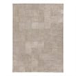 Distressed Suede Hand-Tufted Leather Suede Beige 9'6