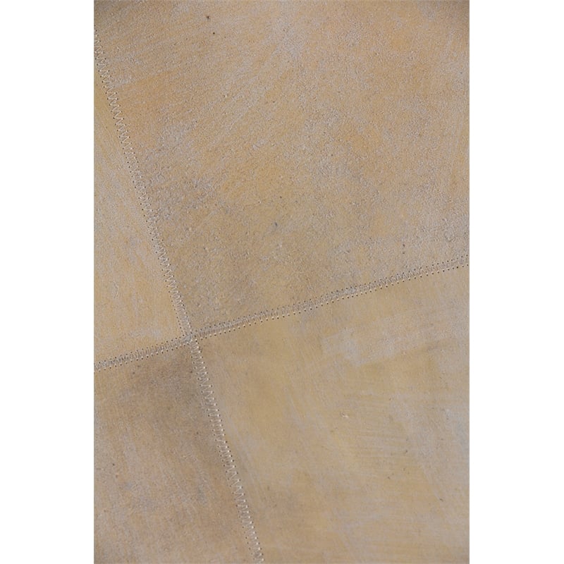 Distressed Suede Hand-Tufted Leather Suede Ivory 8'x11' Area Rug