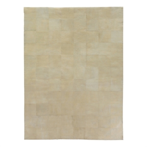 Distressed Suede Hand-Tufted Leather Suede Ivory 8'x11' Area Rug
